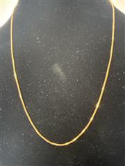 BOX LINK 14K YELLOW GOLD CHAIN: 3.5DWT APPRX 20